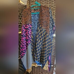 Blue Multi Patchwork Kimono